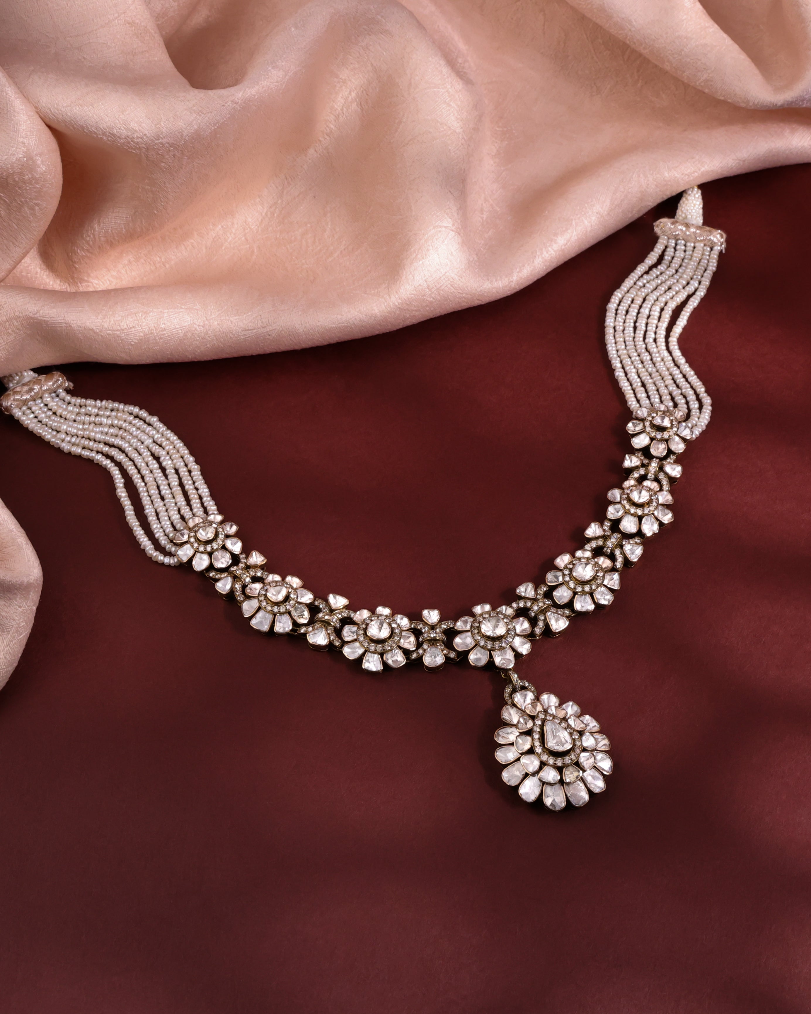 Rosie Polki And Diamond Necklace