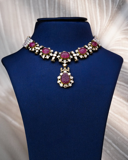 Heena Polki And Diamond Necklace