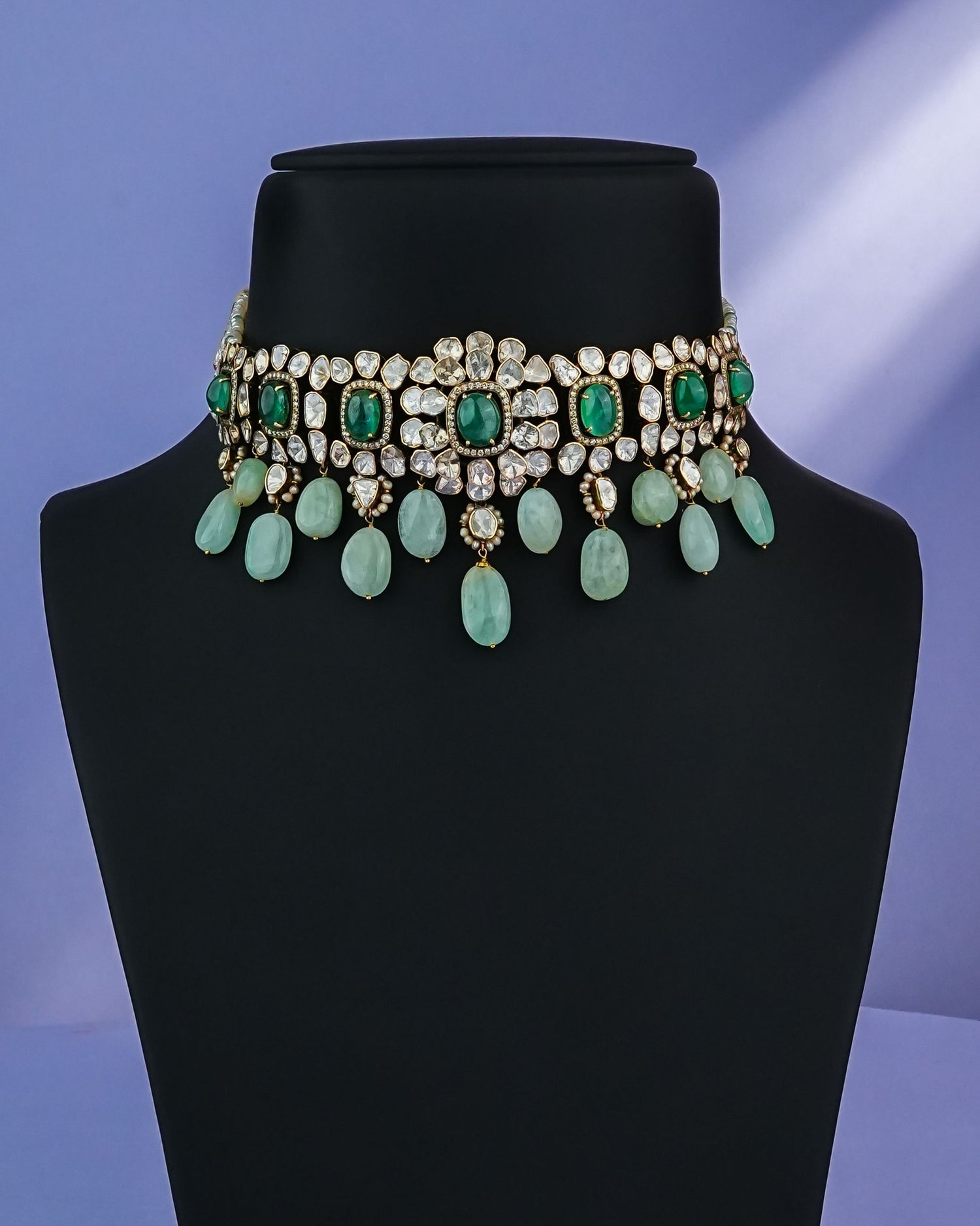 Mystia Polki And Diamond Choker