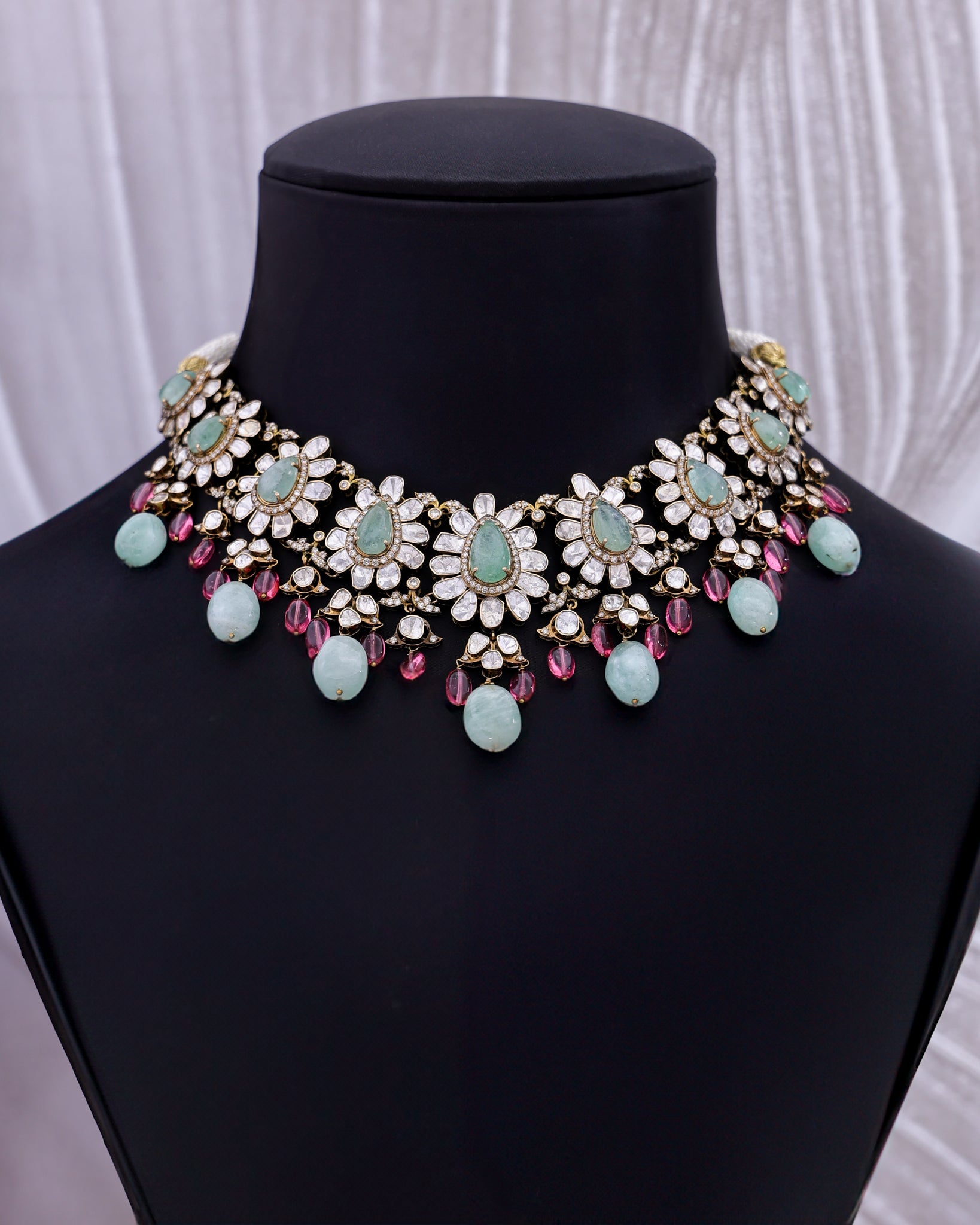 Elivya Polki And Diamond Necklace