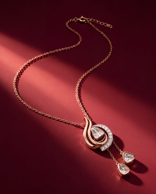Yasna Polki And Diamond Pendant