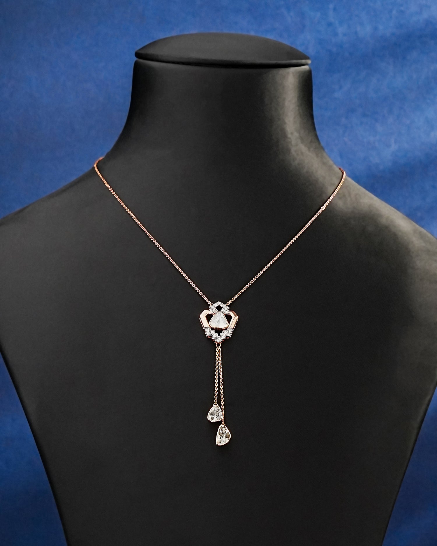 Mrunali Polki And Diamond Pendant