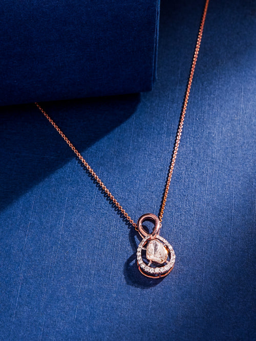 Rutuja Polki And Diamond Pendant