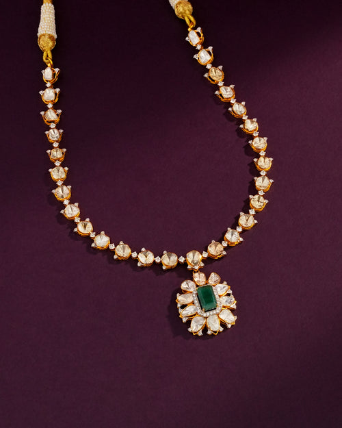 Molera Polki And Diamond Necklace