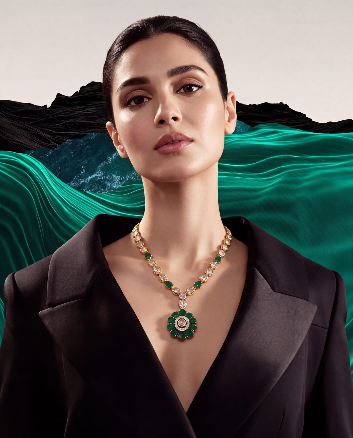 Mausam Polki And Diamond Necklace