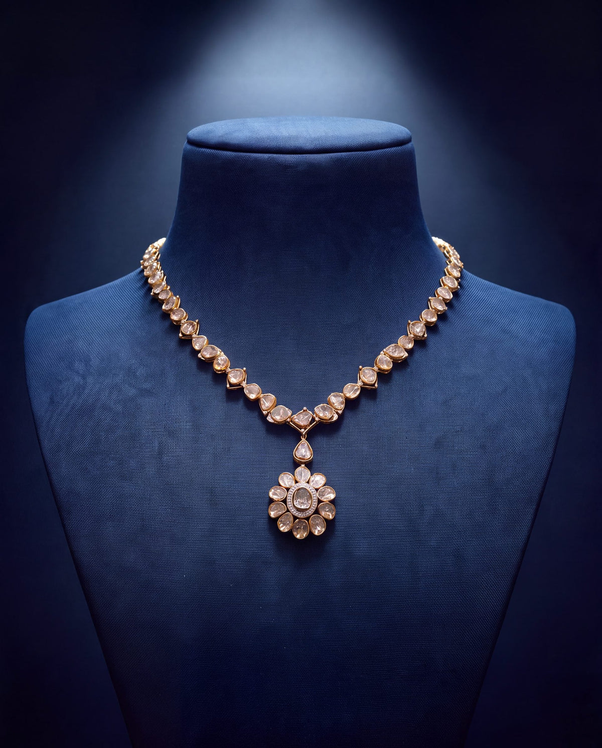 Divna Polki And Diamond Necklace