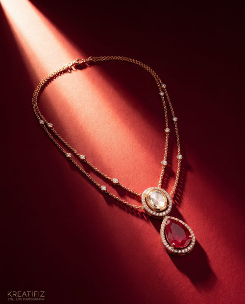 Manisha Polki And Diamond Pendant