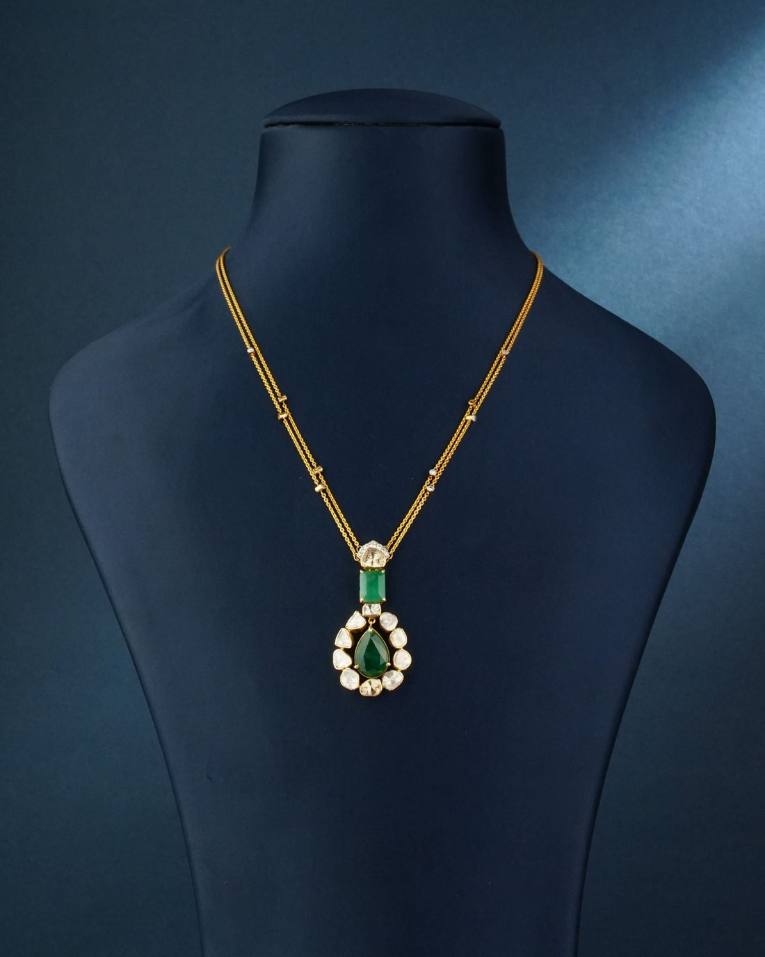 Chaetali Polki And Diamond Pendant