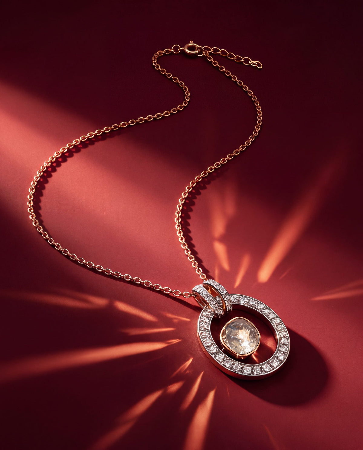Aarvi Polki And Diamond Pendant