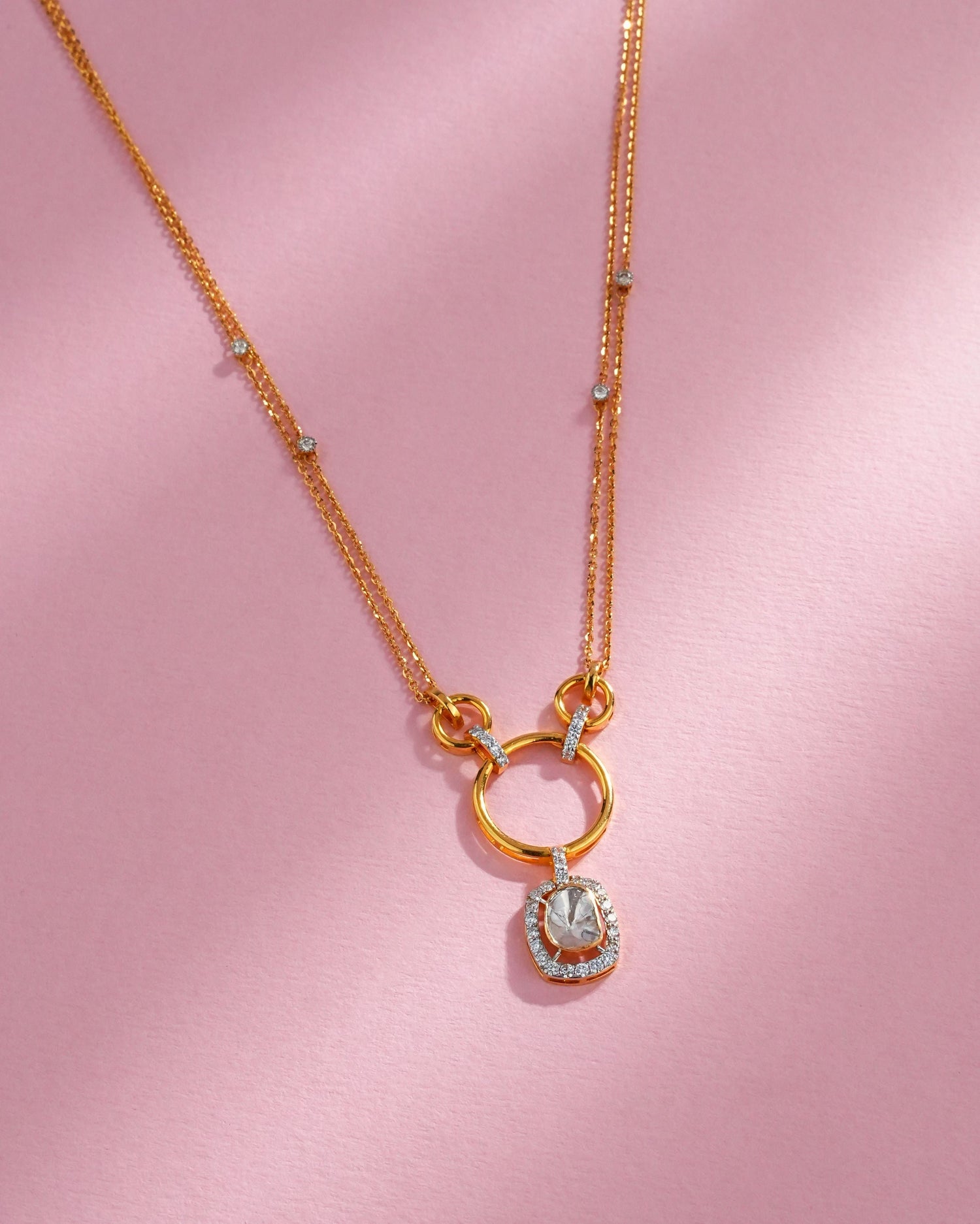 Sonam Polki And Diamond Pendant