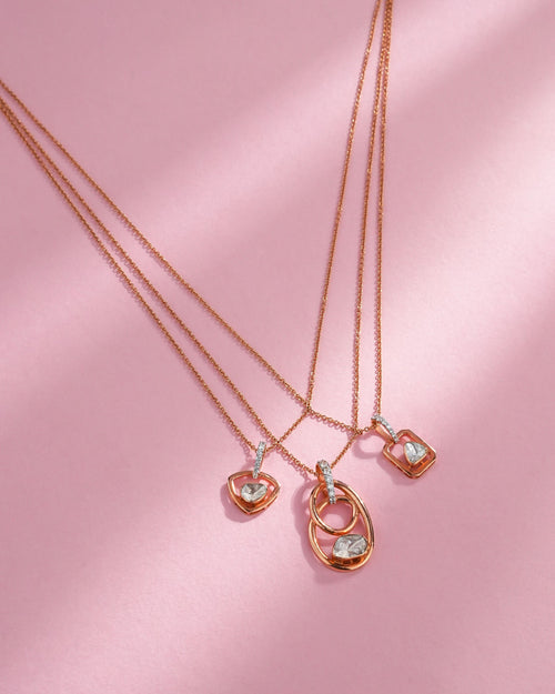 Divya Polki And Diamond Pendant