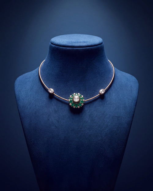 Farsha Polki And Diamond Necklace