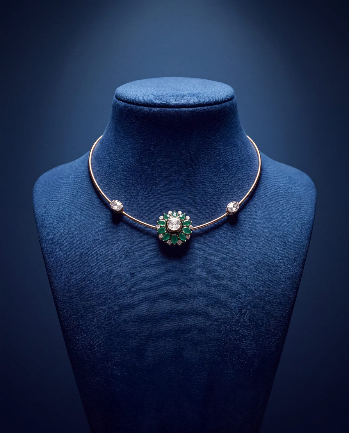 Farsha Polki And Diamond Necklace