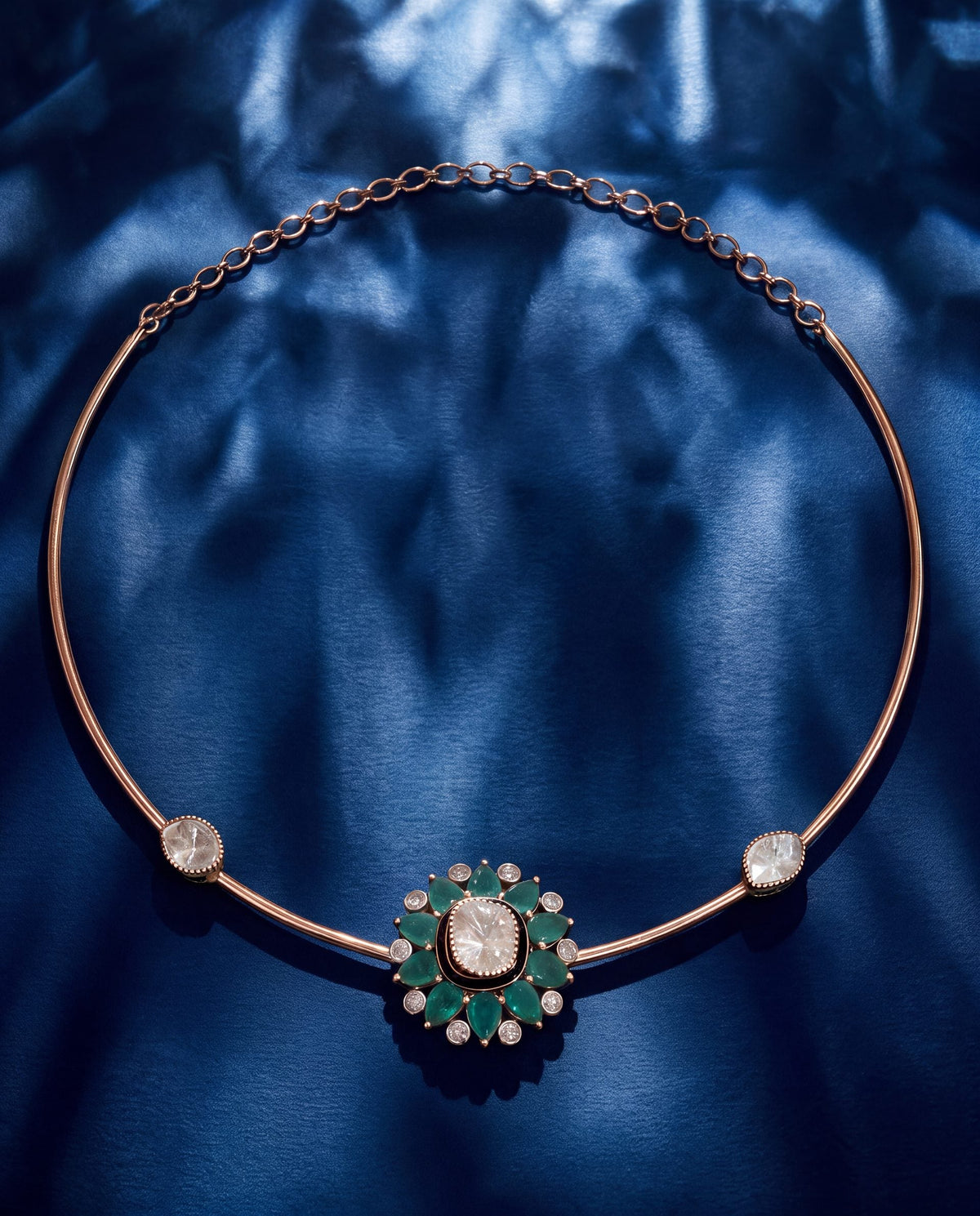 Farsha Polki And Diamond Necklace