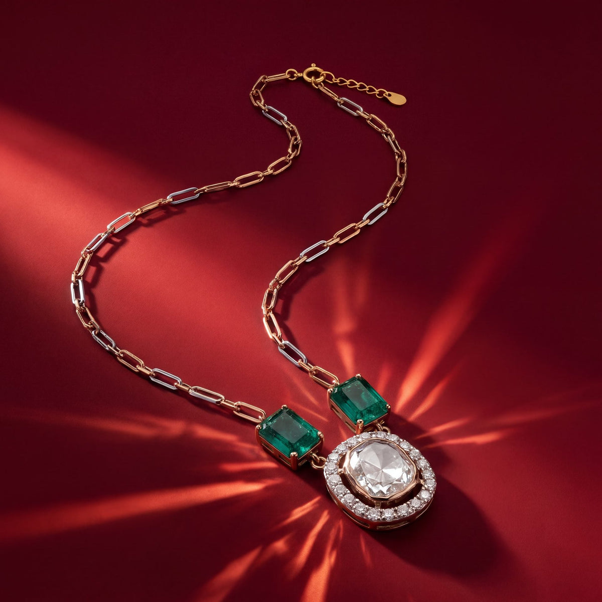 Mansi Polki And Diamond Pendant