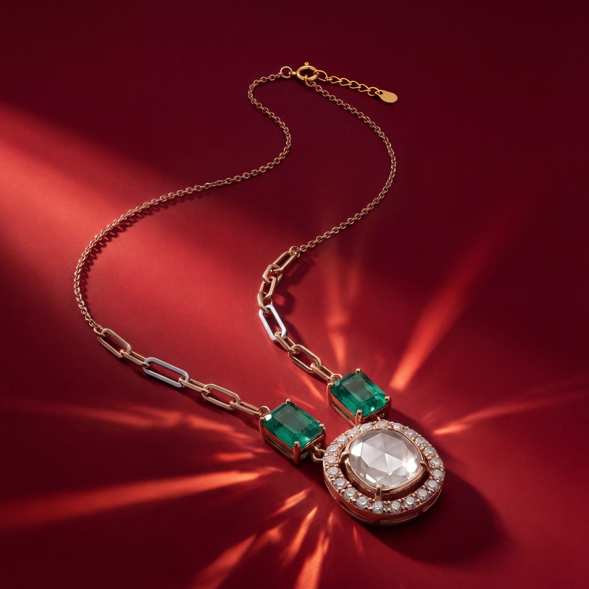 Ekta Polki And Diamond Pendant