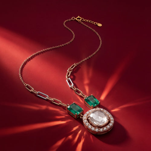 Mansi Polki And Diamond Pendant
