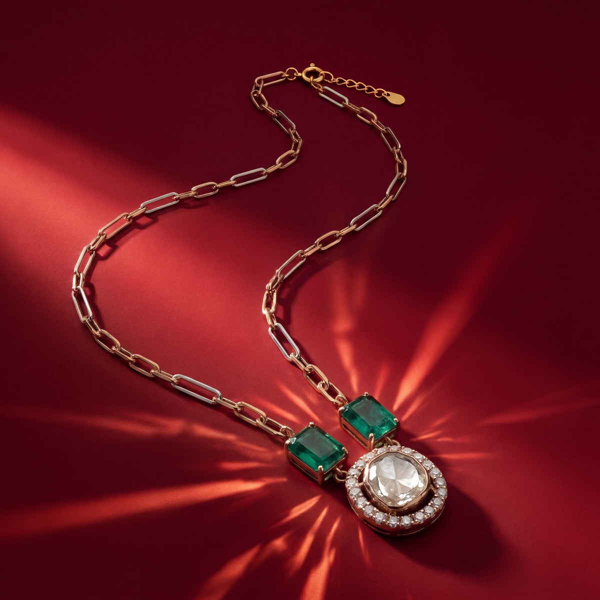 Mansi Polki And Diamond Pendant
