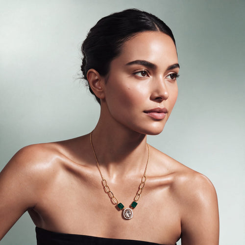 Mansi Polki And Diamond Pendant