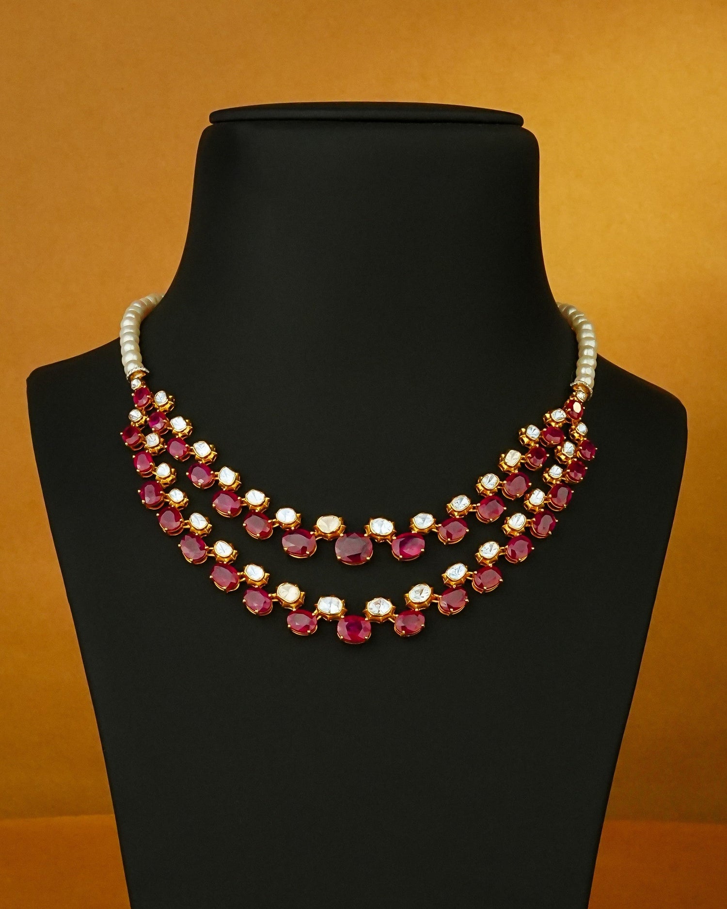 Karishma Polki And Diamond Necklace