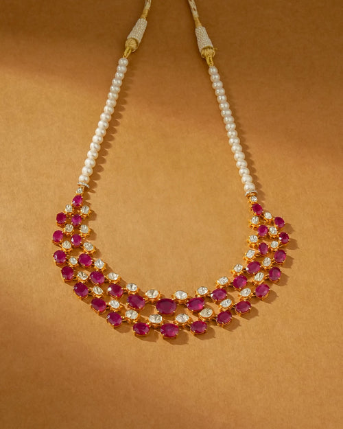 Karishma Polki And Diamond Necklace