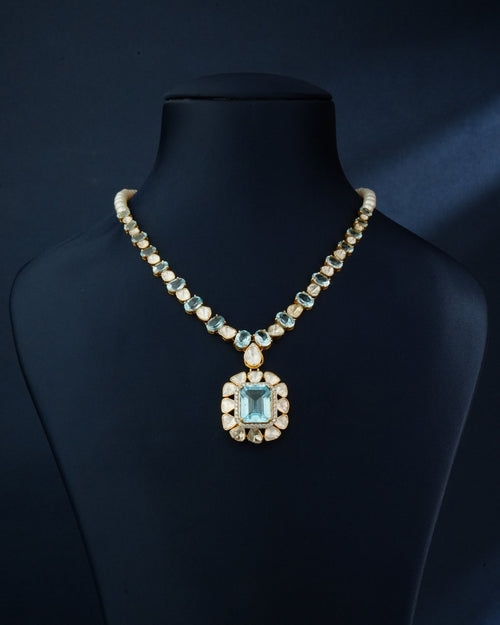Reena Polki And Diamond Necklace