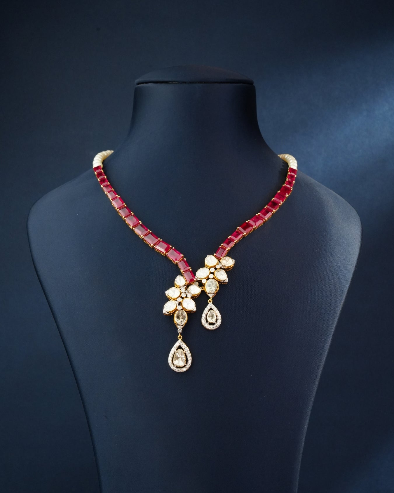 Leena Polki And Diamond Necklace
