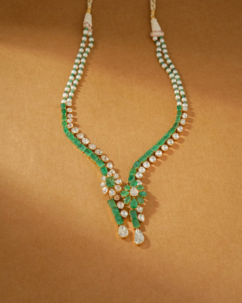 Dipika Polki And Diamond Necklace