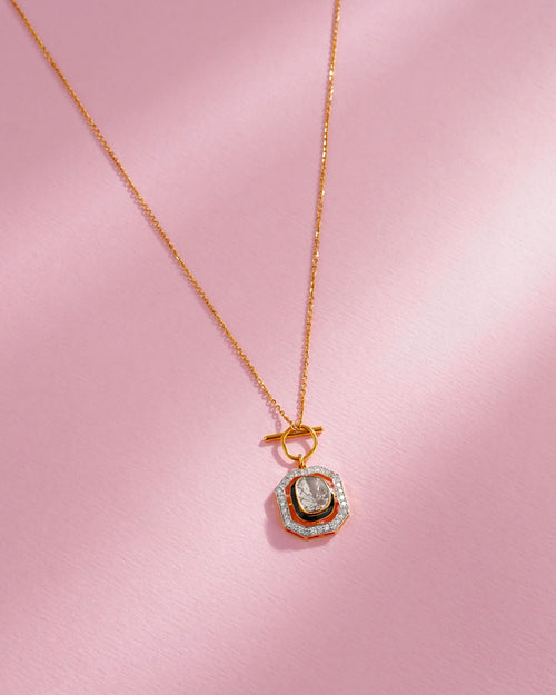 Rupal Polki And Diamond Pendant
