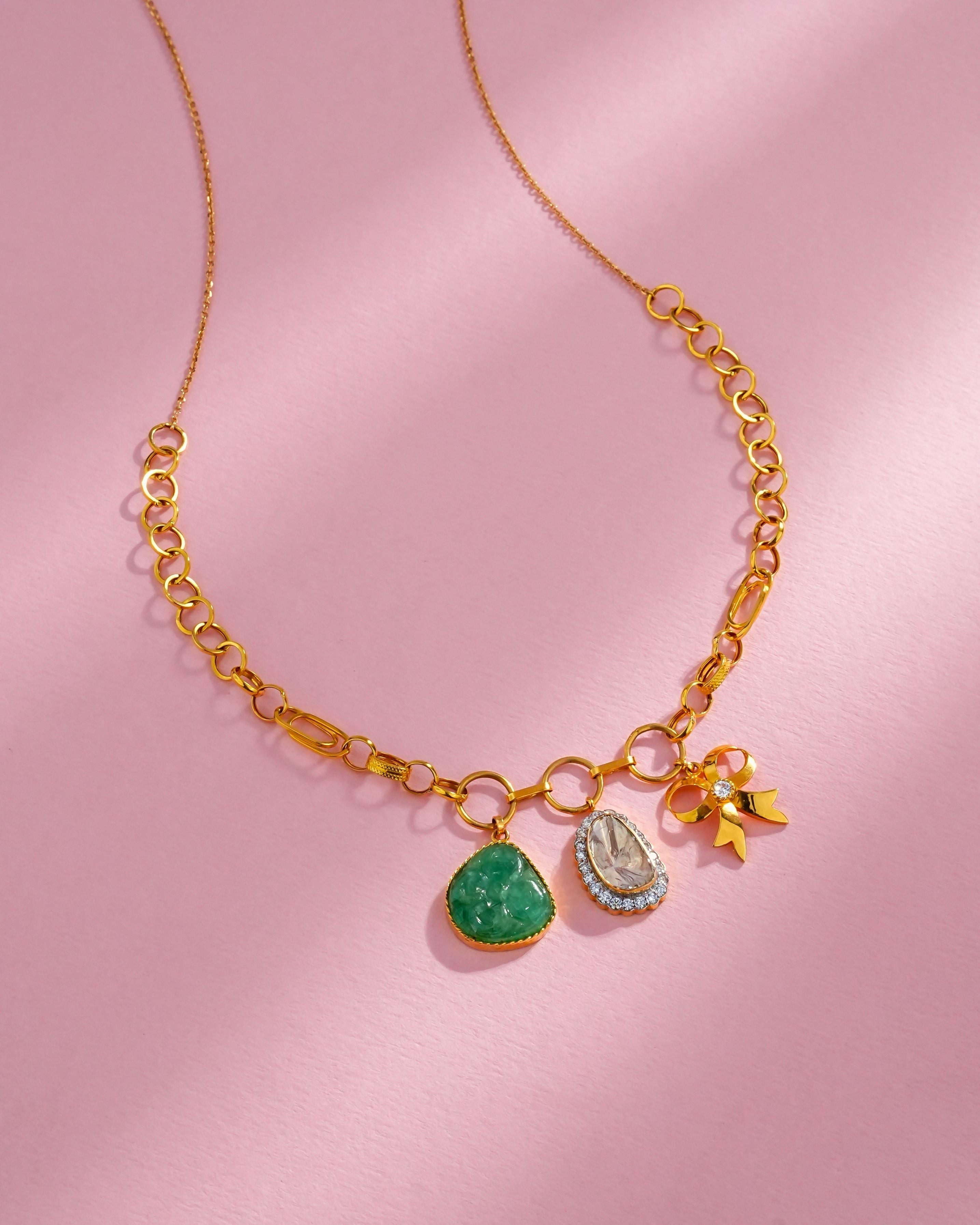 Kanika Polki And Diamond Pendant