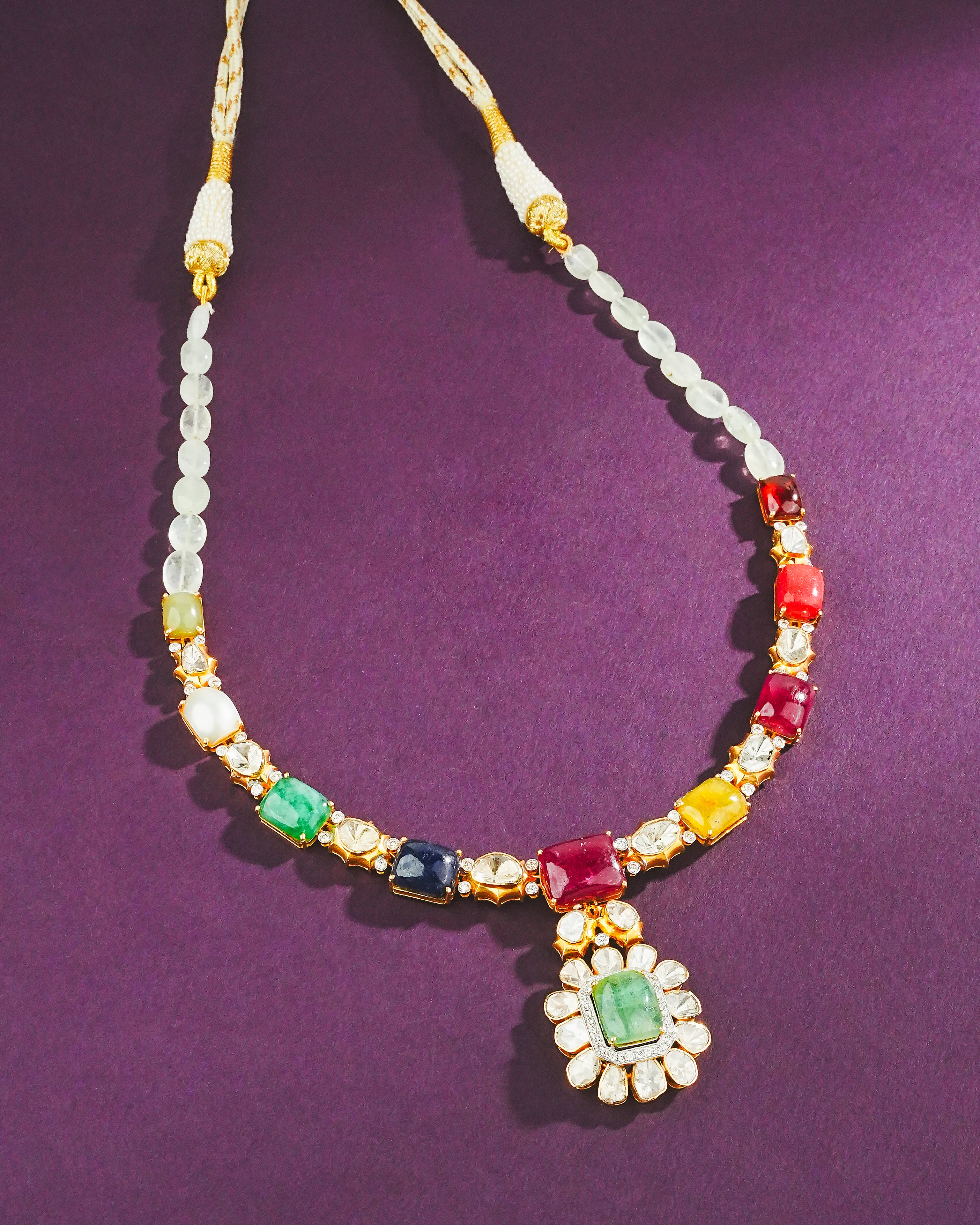 Simran Polki And Diamond Necklace