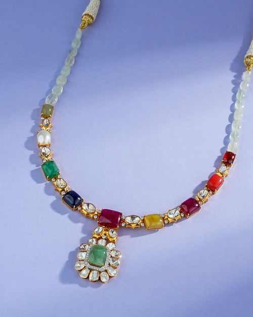 Simran Polki And Diamond Necklace