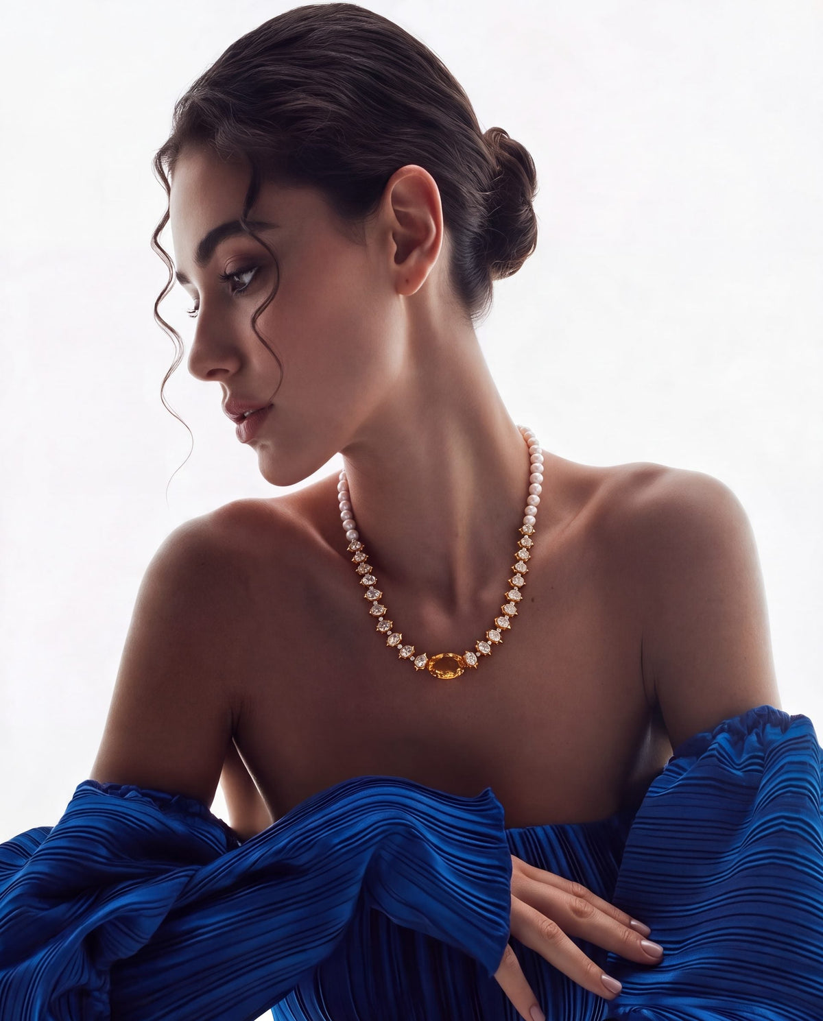Aashika Polki And Diamond Necklace