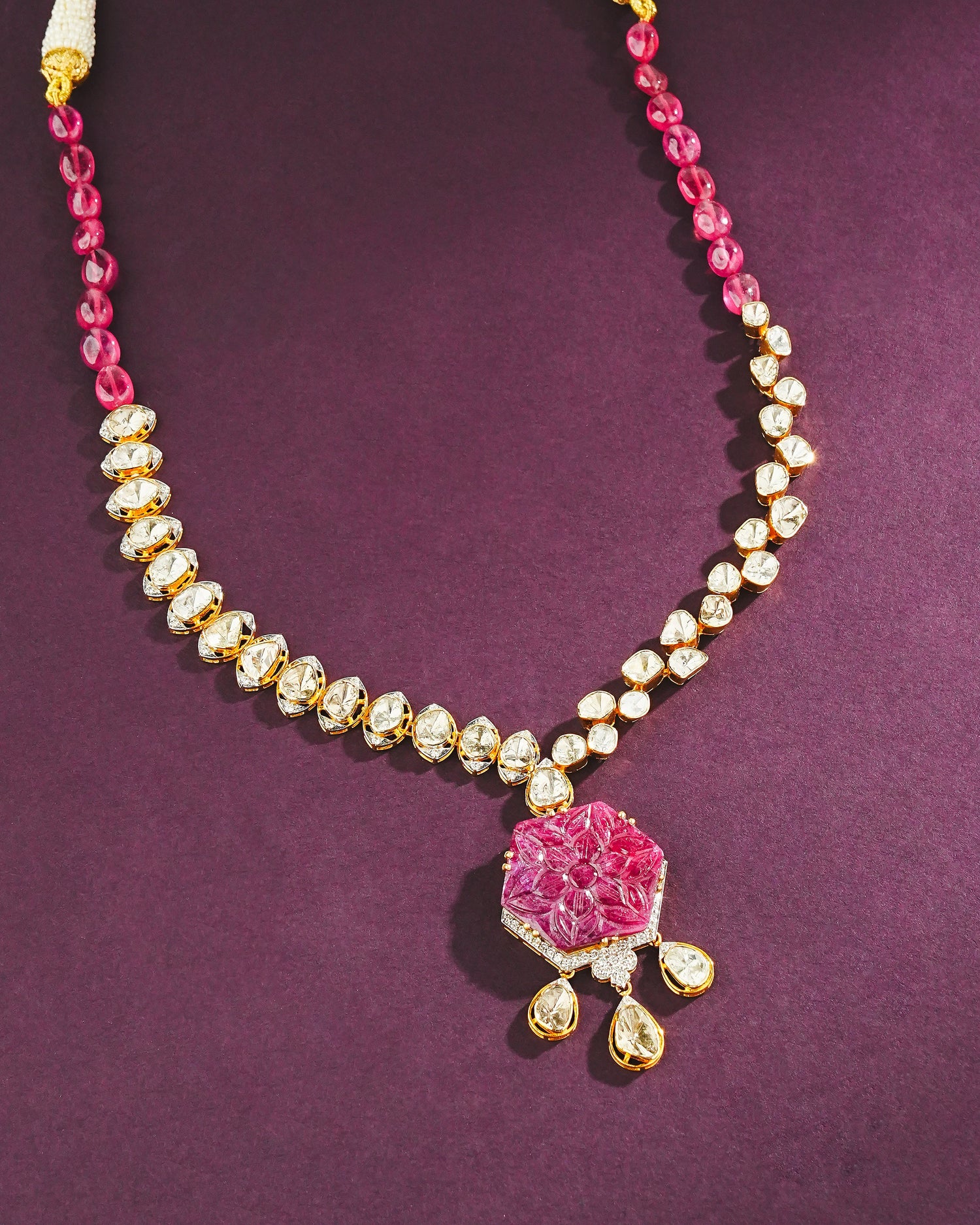 Fariyah Polki And Diamond Necklace