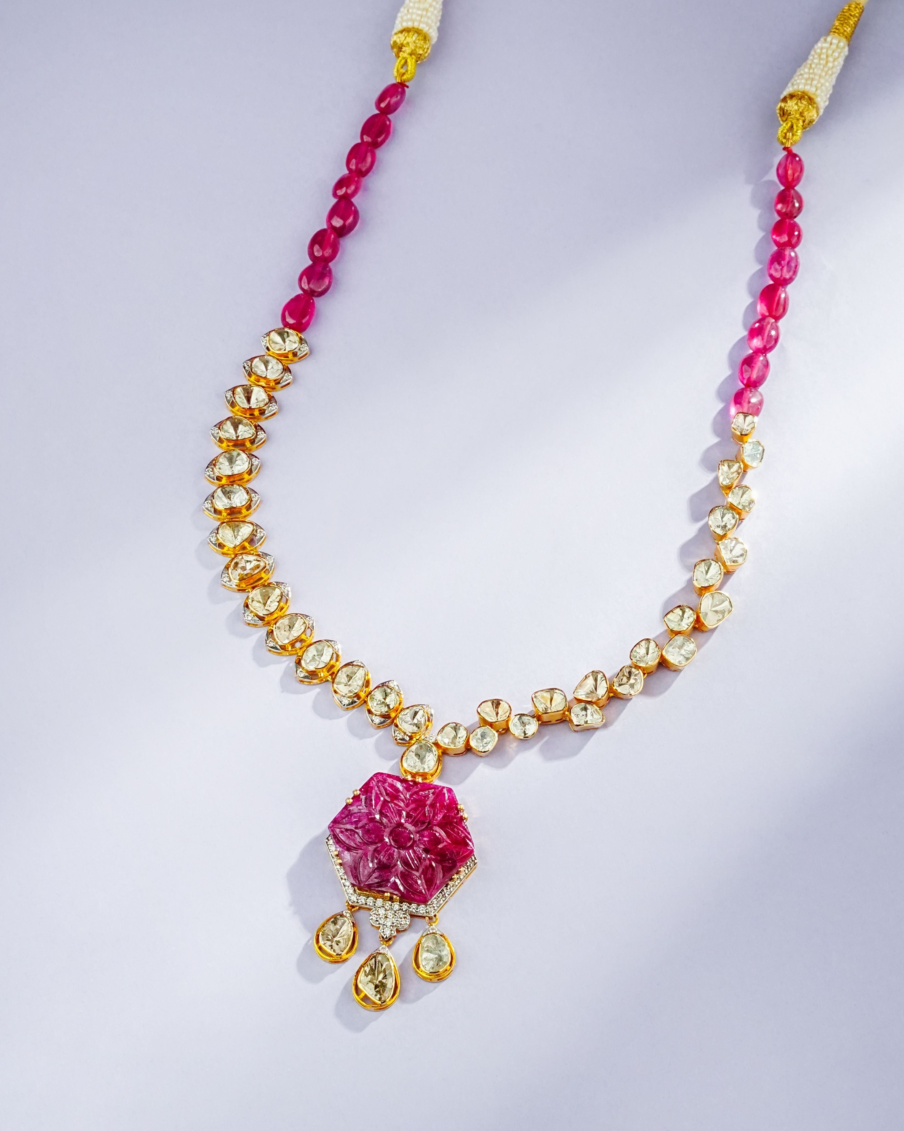 Fariyah Polki And Diamond Necklace