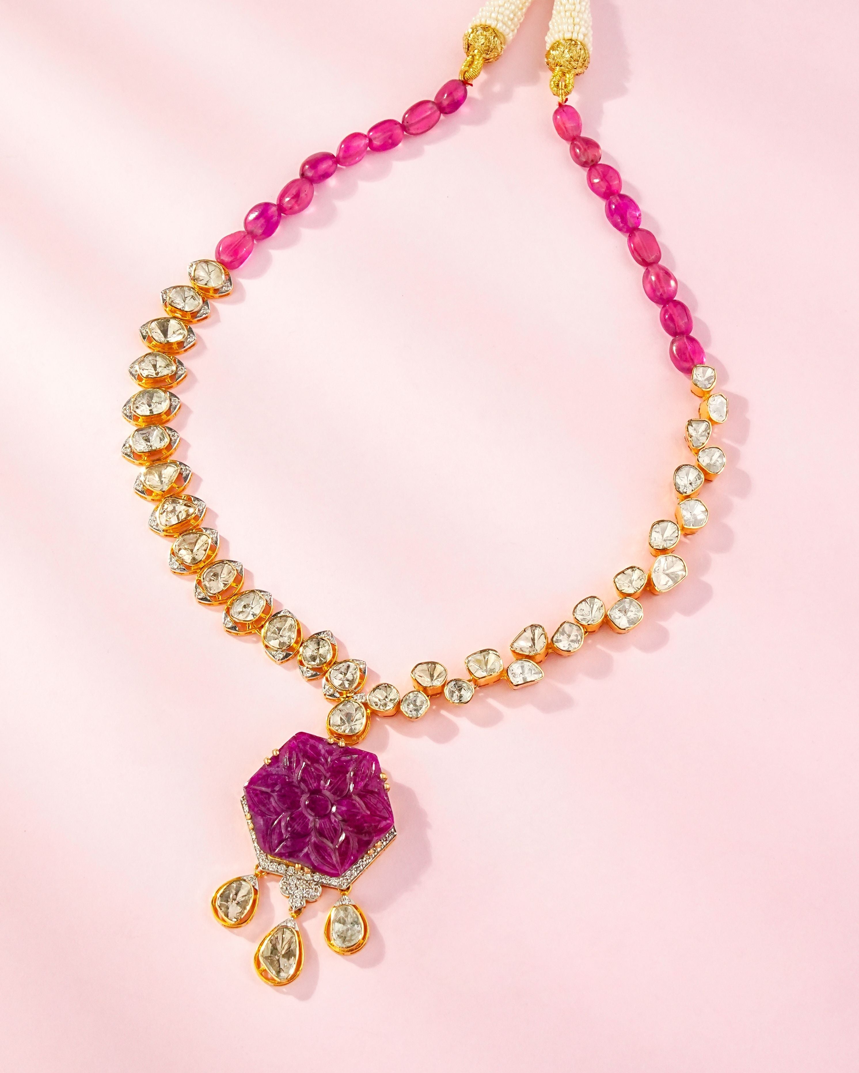 Fariyah Polki And Diamond Necklace