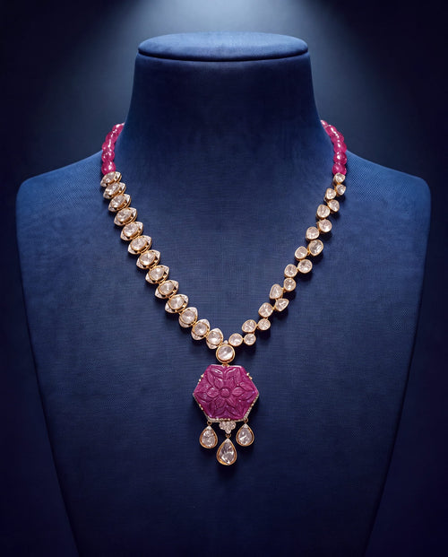 Latika Polki And Diamond Necklace