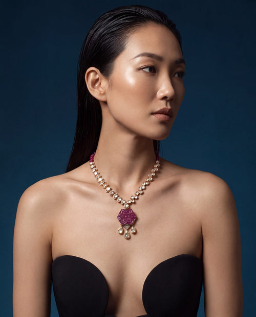 Latika Polki And Diamond Necklace