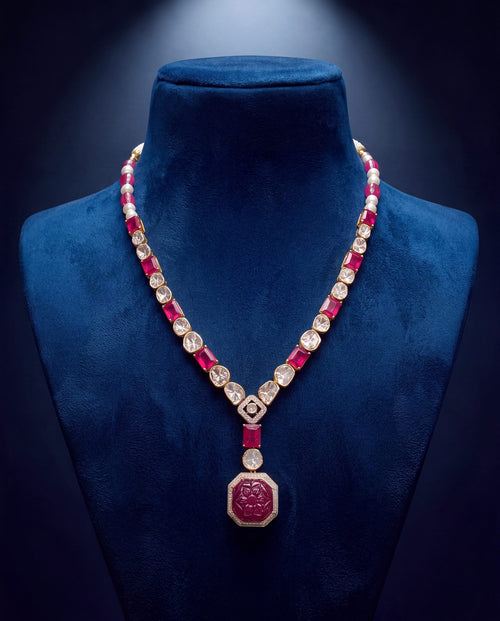 Fazila Polki And Diamond Necklace