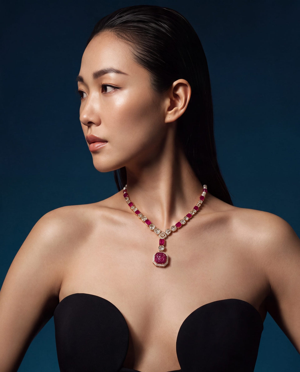 Fazila Polki And Diamond Necklace