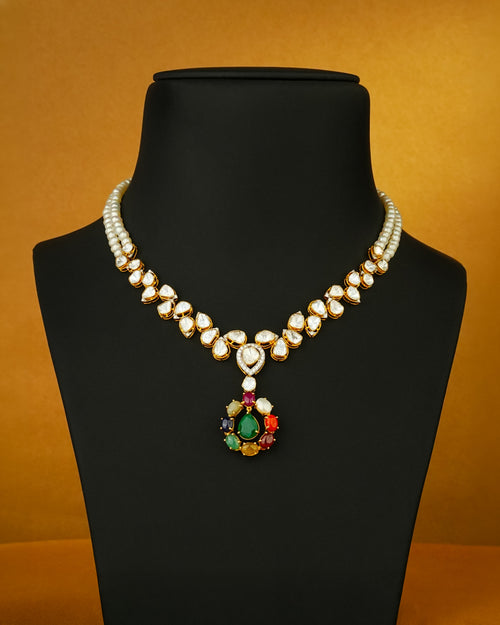 Fasina Polki And Diamond Necklace
