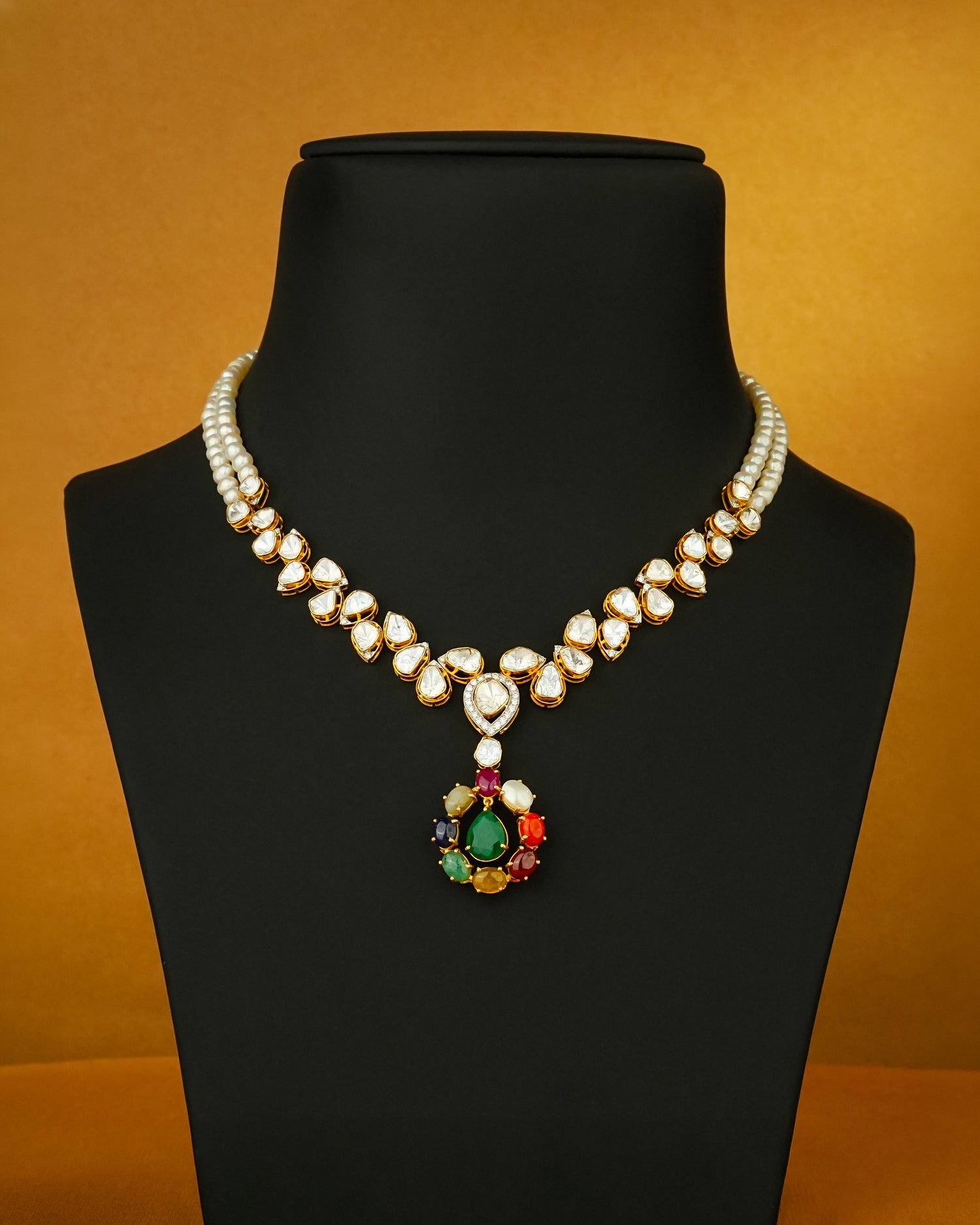 Fasina Polki And Diamond Necklace