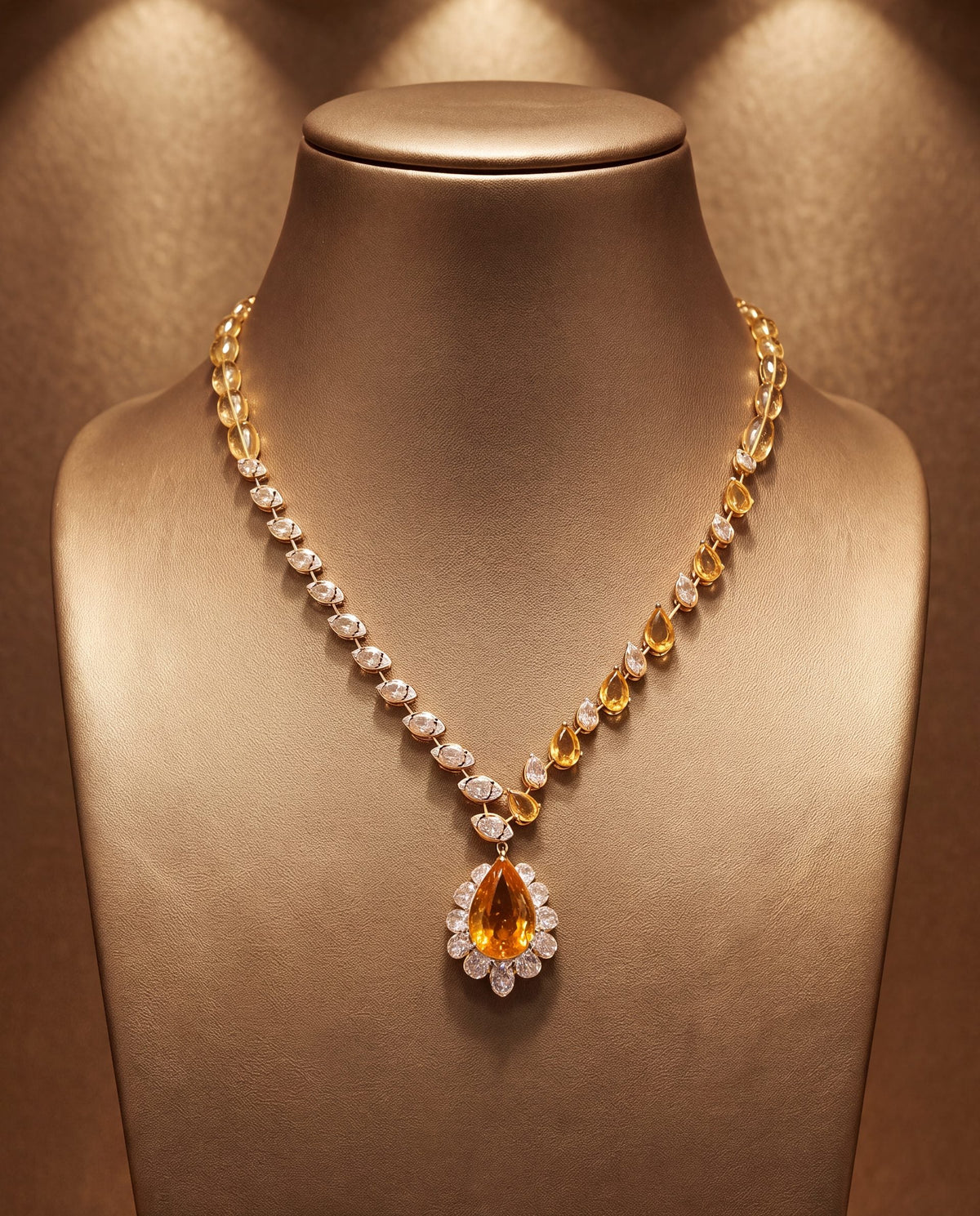 Urvi Polki And Diamond Necklace