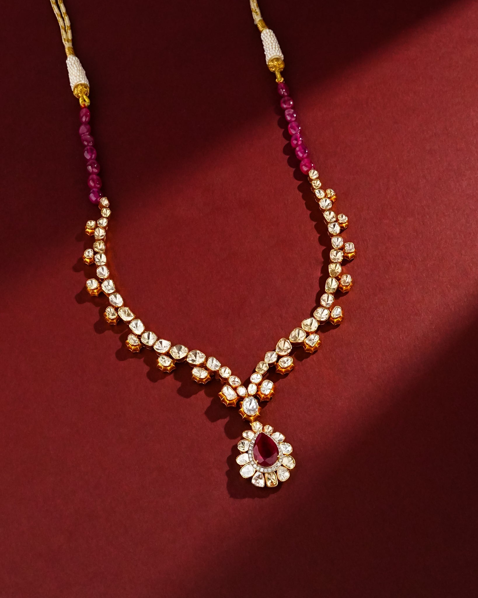 Sanika Polki And Diamond Necklace
