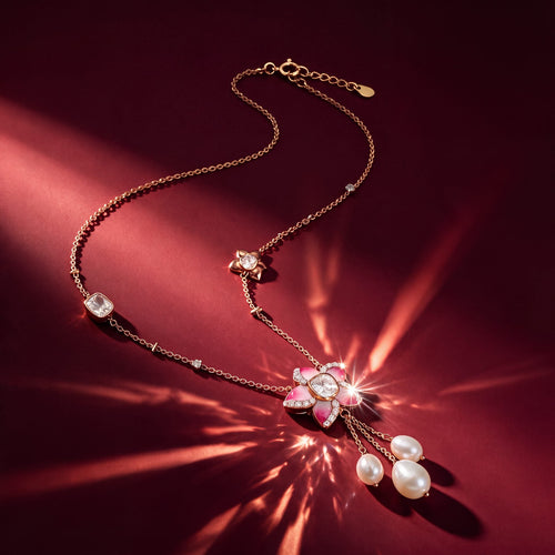 Kajal Polki And Diamond Pendant
