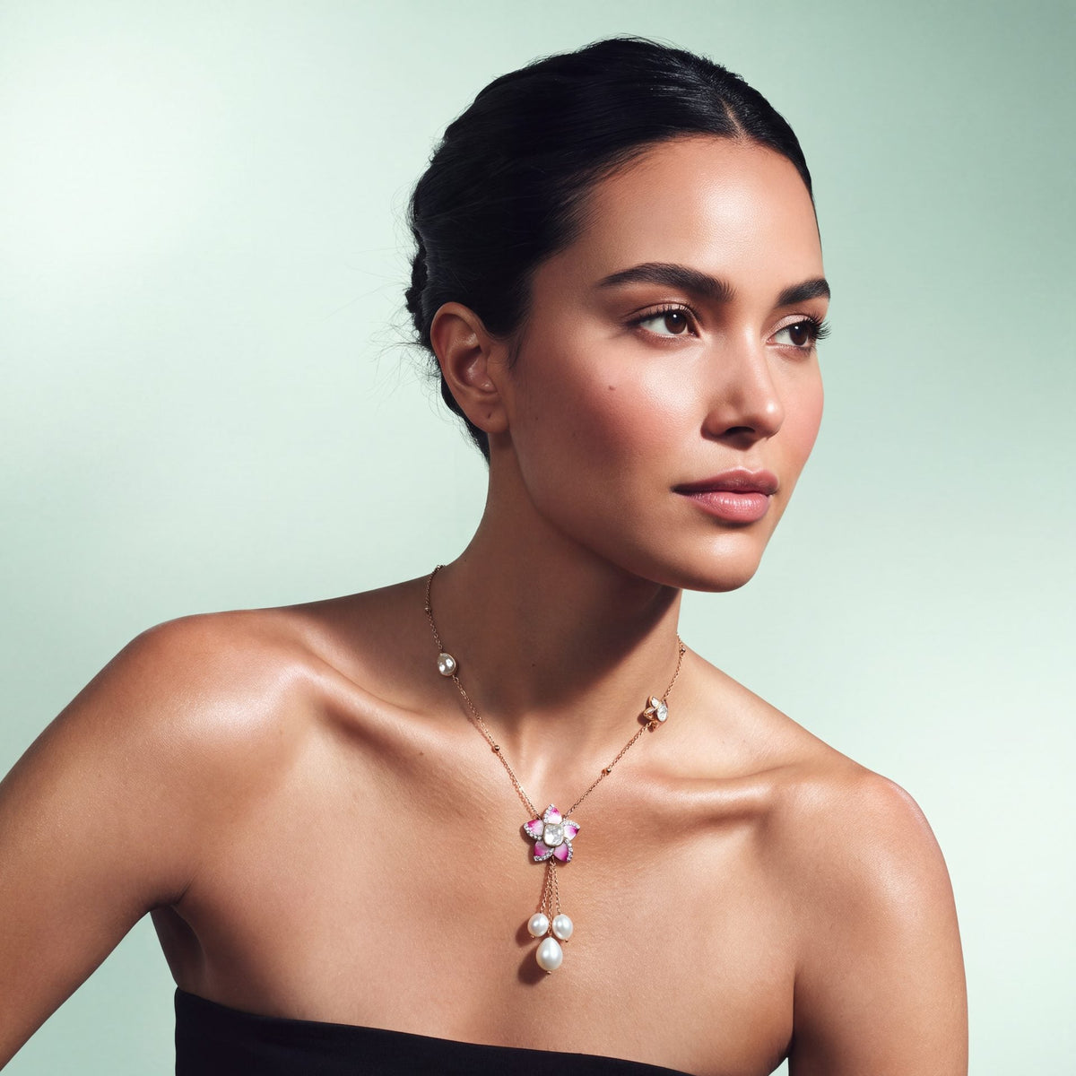 Kajal Polki And Diamond Pendant