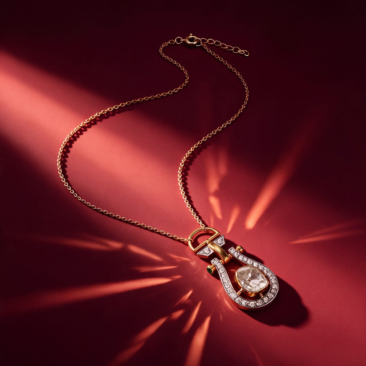 Saira Polki And Diamond Pendant