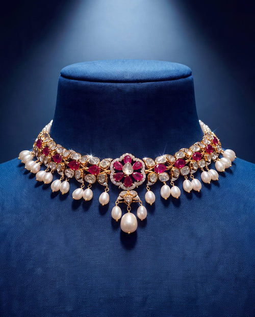 Srijita Polki And Diamond Choker