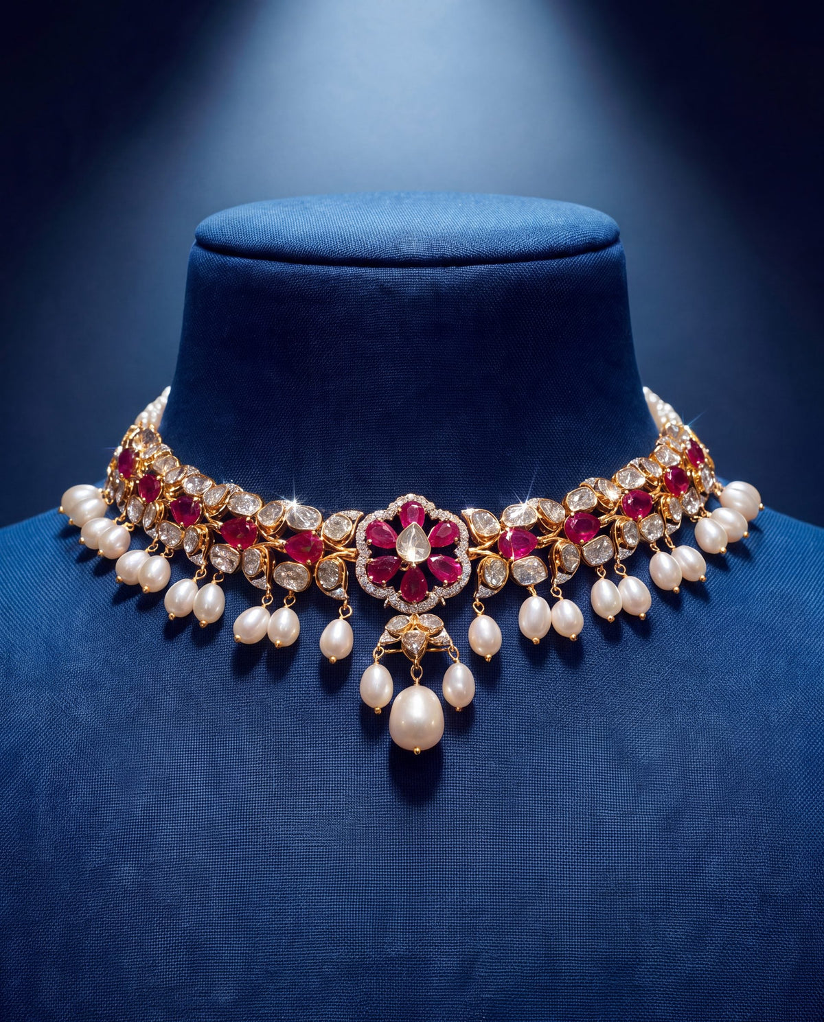 Srijita Polki And Diamond Choker