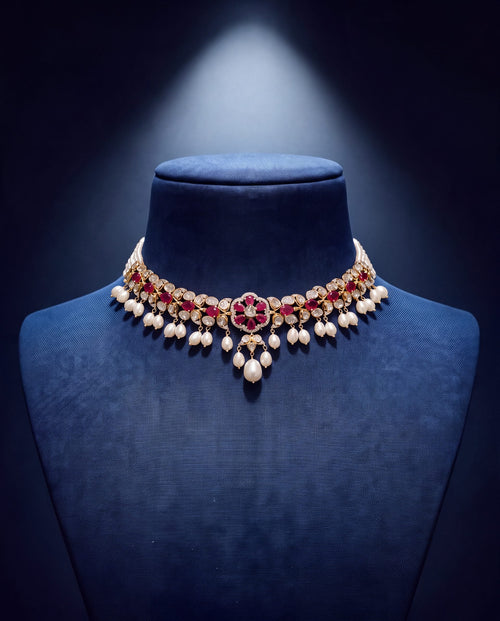 Srijita Polki And Diamond Choker